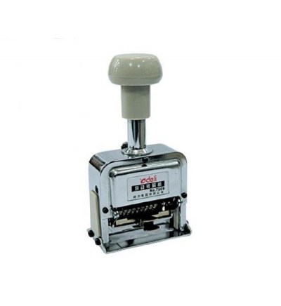 The Deli 7506 automatic numbering machine.