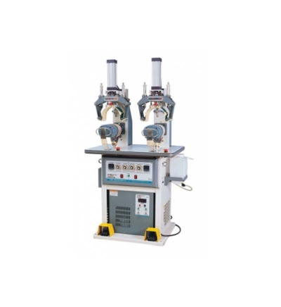 Heat shaping machine for shirt collar that automatically performs hot and cold pressing with 2 heads. Model: 2088B.